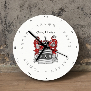 Personalised Coat of Arms Clock