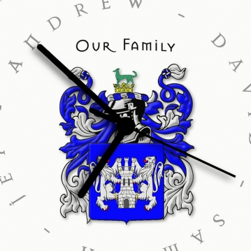 Personalised Coat of Arms Clock