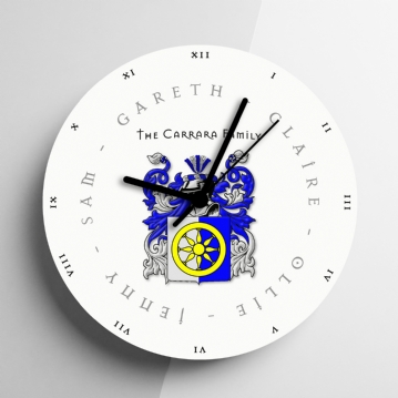 Personalised Coat of Arms Clock