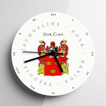 Personalised Coat of Arms Clock