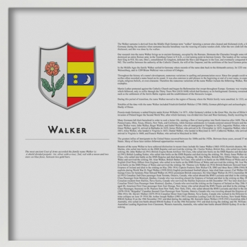 Modern Personalised Surname History and Coat of Arms Prints