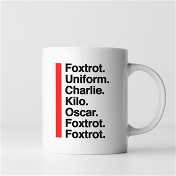 Rude Phonetic Alphabet Phrase Mug