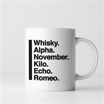 Rude Phonetic Alphabet Phrase Mug