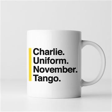 Rude Phonetic Alphabet Phrase Mug