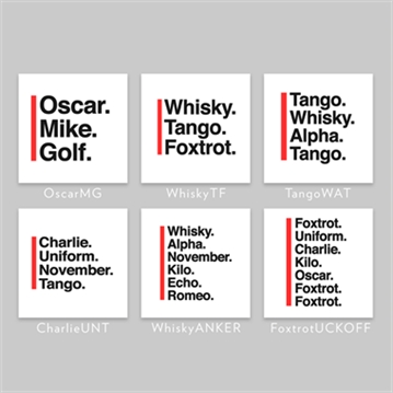 Rude Phonetic Alphabet Phrase Mug