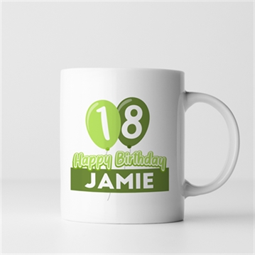 Personalised 18th Birthday Balloon Mug