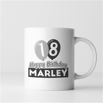 Personalised 18th Birthday Balloon Mug
