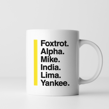 Personalised Phonetic Alphabet Name/Phrase Mug