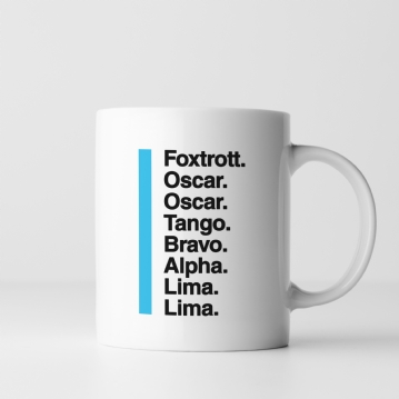 Personalised Phonetic Alphabet Name/Phrase Mug