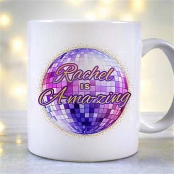 Personalised Glitterball Mug