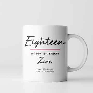 Personalised Classy 18th Birthday Mug