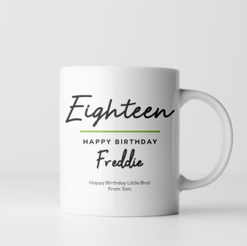 Personalised Classy 18th Birthday Mug