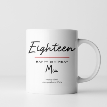 Personalised Classy 18th Birthday Mug