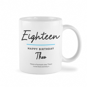Personalised Classy 18th Birthday Mug