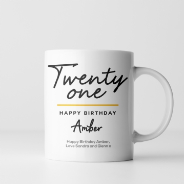 Personalised Classy 21st Birthday Mug