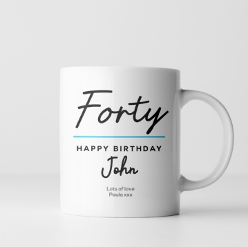 Personalised Classy 40th Birthday Mug