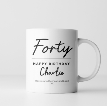 Personalised Classy 40th Birthday Mug