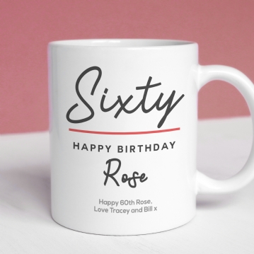 Personalised Classy 60th Birthday Mug