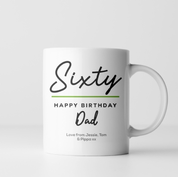 Personalised Classy 60th Birthday Mug