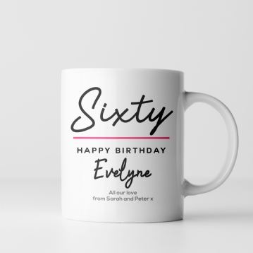 Personalised Classy 60th Birthday Mug