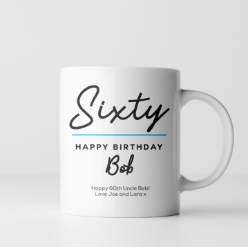 Personalised Classy 60th Birthday Mug