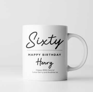 Personalised Classy 60th Birthday Mug