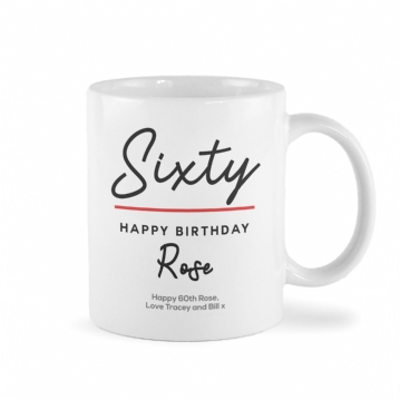 Personalised Classy 60th Birthday Mug