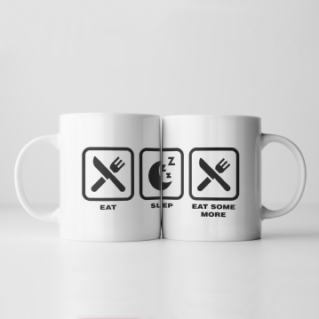 Eat, Sleep,… Icon Mugs