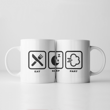 Eat, Sleep,… Icon Mugs
