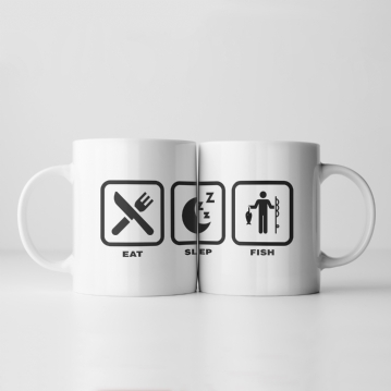 Eat, Sleep,… Icon Mugs