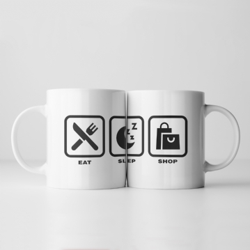 Eat, Sleep,… Icon Mugs