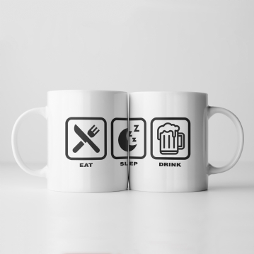 Eat, Sleep,… Icon Mugs