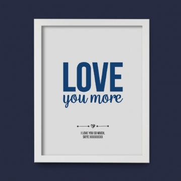 Personalised Love You More Print