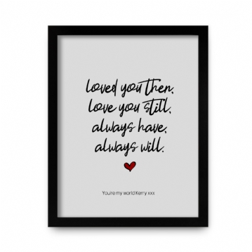 Personalised Always Love You Print
