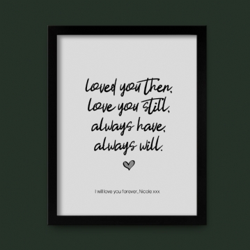 Personalised Always Love You Print