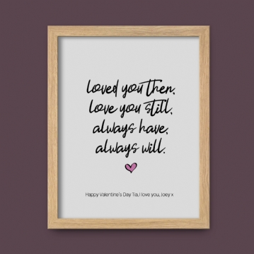 Personalised Always Love You Print