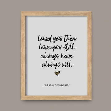 Personalised Always Love You Print