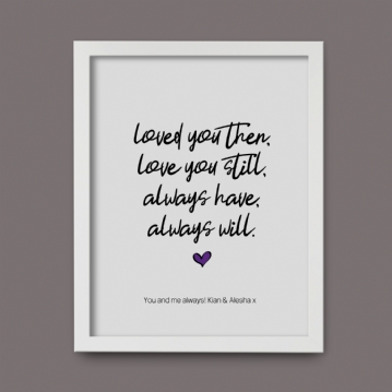 Personalised Always Love You Print