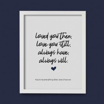 Personalised Always Love You Print