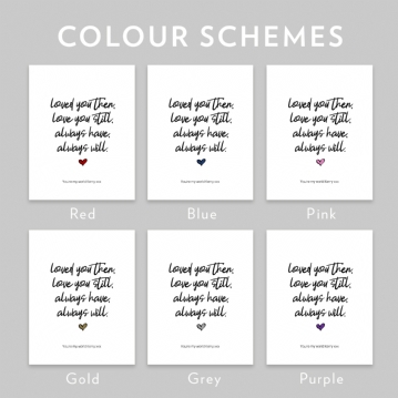 Personalised Always Love You Print