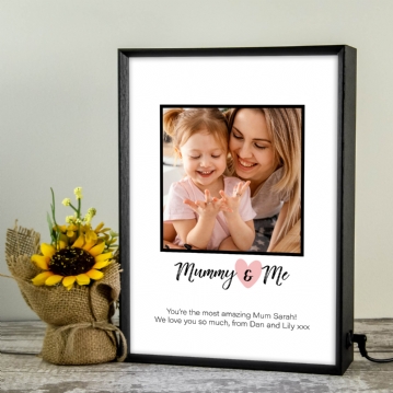 Personalised Mummy & Me Photo Light Box