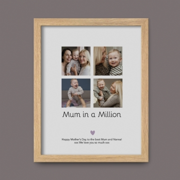 Personalised Mum in a Million Photo Print