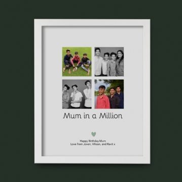 Personalised Mum in a Million Photo Print