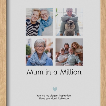 Personalised Mum in a Million Photo Print
