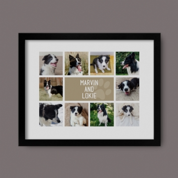 Personalised Dog Photo Collage Print