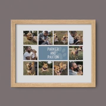 Personalised Dog Photo Collage Print
