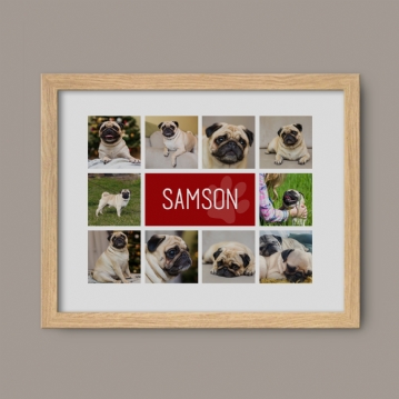 Personalised Dog Photo Collage Print