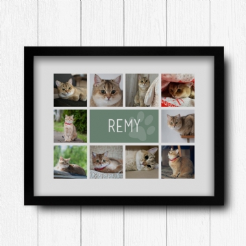 Personalised Cat Photo Collage Print
