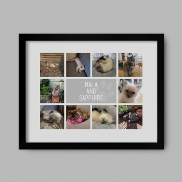 Personalised Cat Photo Collage Print