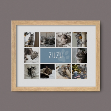 Personalised Cat Photo Collage Print